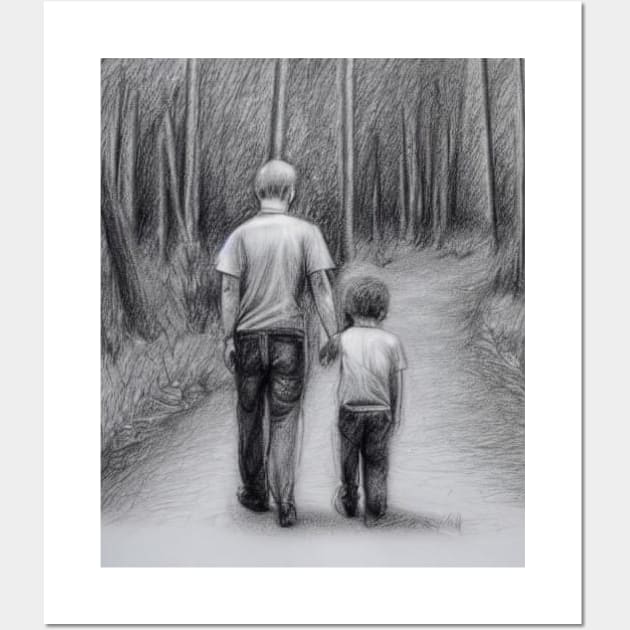 Son let me show you the way a father journey Wall Art by No sitting on the sideline  podcast dad 